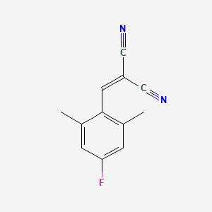 molecular formula C12H9FN2 B13140129 2-(4-Fluoro-2,6-dimethylbenzylidene)malononitrile 