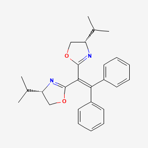 (4S)-2-[2,2-diphenyl-1-[(4S)-4-propan-2-yl-4,5-dihydro-1,3-oxazol-2-yl]ethenyl]-4-propan-2-yl-4,5-dihydro-1,3-oxazole