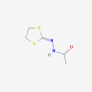 molecular formula C5H8N2OS2 B131402 2-Acetoylhydrazono-1,3-dithiolane CAS No. 144602-00-6