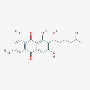 1,3,6,8-Tetrahydroxy-2-(1-hydroxy-5-oxohexyl)anthracene-9,10-dione