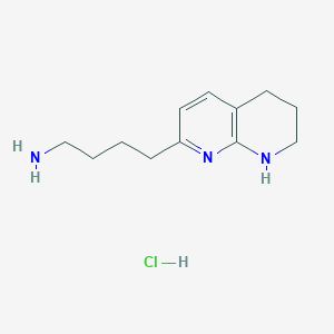 4-(5,6,7,8-Tetrahydro-1,8-naphthyridin-2-yl)butan-1-amine hydrochloride