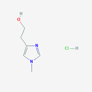 molecular formula C6H11ClN2O B13140338 2-(1-Methyl-1H-imidazol-4-yl)ethanolhydrochloride 