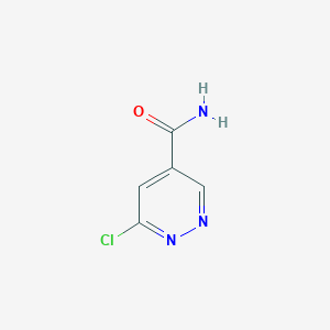 molecular formula C5H4ClN3O B13140481 6-Chloropyridazine-4-carboxamide 