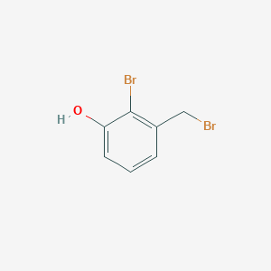 molecular formula C7H6Br2O B13140524 2-Bromo-3-(bromomethyl)phenol 