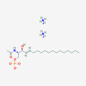 molecular formula C20H46N3O6P B13140561 Acetamide,N-[(1S,2R,3E)-2-hydroxy-1-[(phosphonooxy)methyl]-3-heptadecen-1-yl]-,ammoniumsalt 