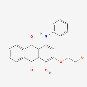 molecular formula C22H16BrNO4 B13140563 4-Anilino-2-(2-bromoethoxy)-1-hydroxyanthracene-9,10-dione CAS No. 61556-36-3