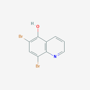 molecular formula C9H5Br2NO B13140585 6,8-Dibromoquinolin-5-ol 