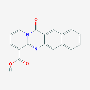 molecular formula C17H10N2O3 B1314060 12-氧代-12H-苯并[g]吡啶并[2,1-b]喹唑啉-4-羧酸 CAS No. 63127-04-8