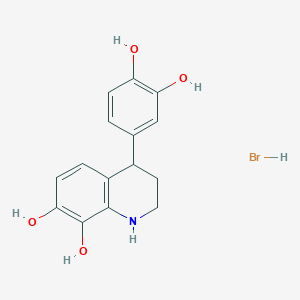 molecular formula C15H16BrNO4 B13140605 4-(3,4-Dihydroxyphenyl)-1,2,3,4-tetrahydroquinoline-7,8-diol hbr 