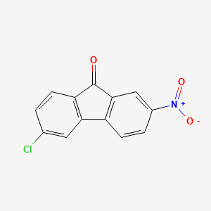 molecular formula C13H6ClNO3 B13140684 6-Chloro-2-nitro-9h-fluoren-9-one CAS No. 91821-35-1