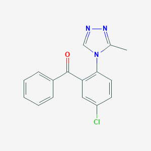 molecular formula C16H12ClN3O B131407 5-Chlor-2-(3-methyl-4H-1,2,4-triazol-4-YL)benzophenon CAS No. 36916-19-5