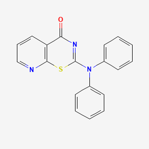 molecular formula C19H13N3OS B13140730 2-(Diphenylamino)-4H-pyrido[3,2-e][1,3]thiazin-4-one CAS No. 89374-50-5