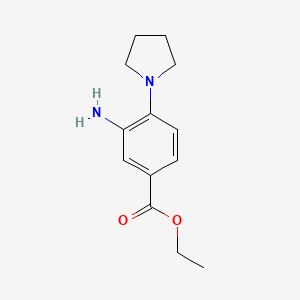 molecular formula C13H18N2O2 B1314086 3-氨基-4-(1-吡咯烷基)苯甲酸乙酯 CAS No. 343594-44-5