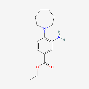 molecular formula C15H22N2O2 B1314087 3-氨基-4-(1-氮杂环戊基)苯甲酸乙酯 CAS No. 343617-55-0