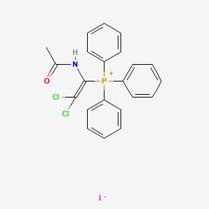 (1-Acetamido-2,2-dichloroethenyl)(triphenyl)phosphanium iodide