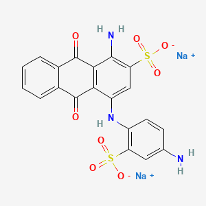 Disodium 1-amino-4-(4-amino-2-sulphonatoanilino)-9,10-dihydro-9,10-dioxoanthracene-2-sulphonate