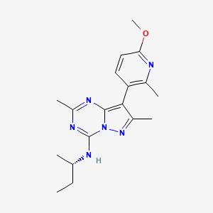 Pyrazolo[1,5-a]-1,3,5-triazin-4-amine,8-(6-methoxy-2-methyl-3-pyridinyl)-2,7-dimethyl-N-[(1S)-1-methylpropyl]-