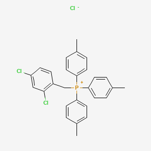 molecular formula C28H26Cl3P B13141407 2,4-Dichlorobenzyltris(p-tolyl)phosphonium chloride CAS No. 73790-42-8