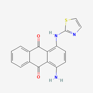 molecular formula C17H11N3O2S B13141456 1-Amino-4-[(1,3-thiazol-2-yl)amino]anthracene-9,10-dione CAS No. 62593-03-7