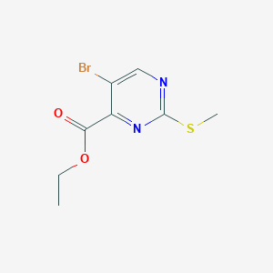 molecular formula C8H9BrN2O2S B1314150 5-溴-2-(甲硫基)嘧啶-4-羧酸乙酯 CAS No. 74840-38-3