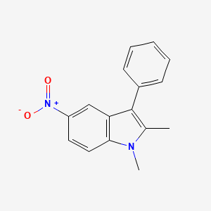 molecular formula C16H14N2O2 B1314185 1,2-Dimethyl-5-nitro-3-phenyl-1H-indole CAS No. 68285-93-8