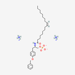 diazanium;[(2S)-2-[[(Z)-octadec-9-enoyl]amino]-3-(4-phenylmethoxyphenyl)propyl] phosphate