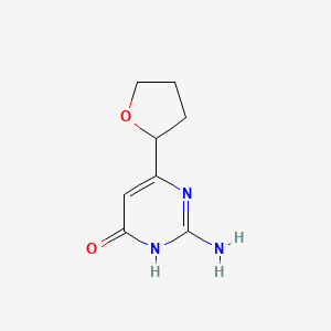 4(3H)-Pyrimidinone, 2-amino-6-(tetrahydro-2-furanyl)-