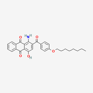 1-Amino-4-hydroxy-2-(4-(octyloxy)benzoyl)anthracene-9,10-dione