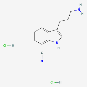 3-(3-Aminopropyl)-1H-indole-7-carbonitrile 2hcl