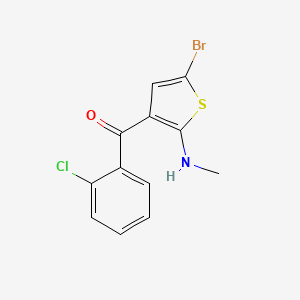 (5-Bromo-2-(methylamino)thiophen-3-yl)(2-chlorophenyl)methanone