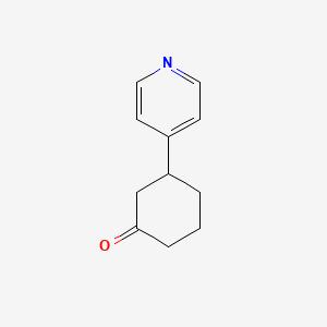 molecular formula C11H13NO B1314211 3-(4-吡啶基)环己酮 CAS No. 115444-30-9