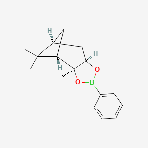 molecular formula C16H21BO2 B1314214 (3aS,4S,6S,7aR)-3a,5,5-三甲基-2-苯基六氢-4,6-甲苯并[d][1,3,2]二氧杂硼环 CAS No. 76110-78-6