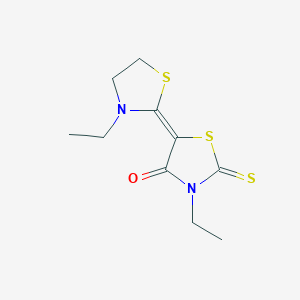 (5Z)-3-ethyl-5-(3-ethyl-1,3-thiazolidin-2-ylidene)-2-sulfanylidene-1,3-thiazolidin-4-one