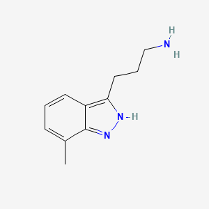 3-(7-Methyl-1H-indazol-3-yl)propan-1-amine