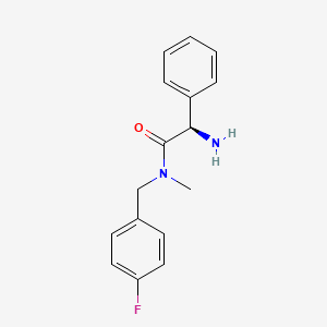 molecular formula C16H17FN2O B13142288 (R)-2-Amino-N-(4-fluorobenzyl)-N-methyl-2-phenylacetamide 