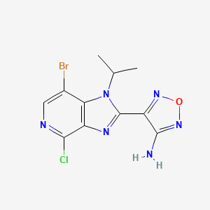 4-(7-bromo-4-chloro-1-isopropyl-1H-imidazo[4,5-c]pyridin-2-yl)-1,2,5-oxadiazol-3-amine