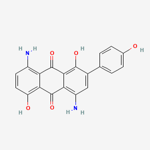 9,10-Anthracenedione, 4,8-diamino-1,5-dihydroxy-2-(4-hydroxyphenyl)-