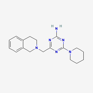 Isoquinoline, 1,2,3,4-tetrahydro-2-((4-amino-6-piperidino-s-triazin-2-yl)methyl)-