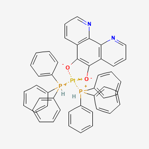 molecular formula C48H38N2O2P2Pt+2 B13142707 (1,10-Phenanthroline-5,6-diolato)bis(triphenylphosphine)platinum 