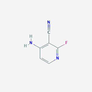 molecular formula C6H4FN3 B13142714 4-Amino-2-fluoronicotinonitrile 