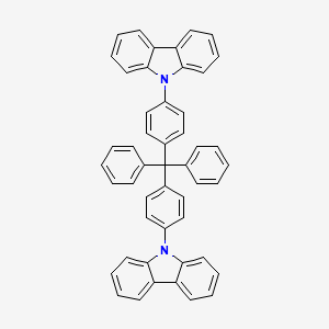 molecular formula C49H34N2 B13142723 bis(4-(9H-carbazol-9-yl)phenyl)diphenylmethane 