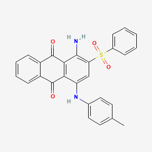 1-Amino-4-((4-methylphenyl)amino)-2-(phenylsulphonyl)anthraquinone