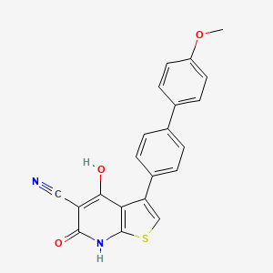 4-Hydroxy-3-(4'-methoxy-[1,1'-biphenyl]-4-yl)-6-oxo-6,7-dihydrothieno[2,3-b]pyridine-5-carbonitrile