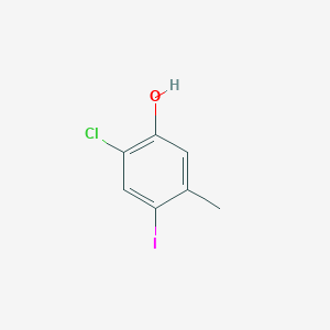 molecular formula C7H6ClIO B13142809 2-Chloro-4-iodo-5-methylphenol 