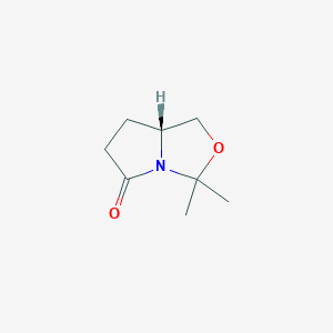 molecular formula C8H13NO2 B1314313 3H,5H-Pyrrolo[1,2-c]oxazol-5-one, tetrahydro-3,3-dimethyl-, (R)- CAS No. 103630-36-0