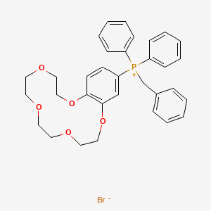 Phosphonium, (2,3,5,6,8,9,11,12-octahydro-1,4,7,10,13-benzopentaoxacyclopentadecin-15-yl)diphenyl(phenylmethyl)-, bromide