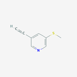 Pyridine,3-ethynyl-5-(methylthio)-