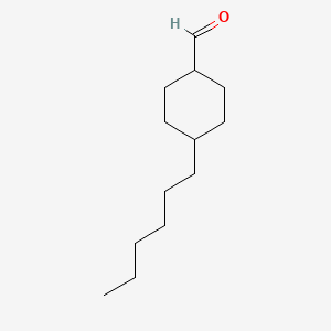 molecular formula C13H24O B13143402 4-Hexylcyclohexane-1-carbaldehyde CAS No. 89074-69-1