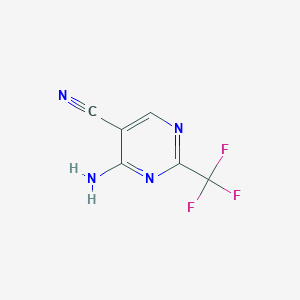 B1314341 4-Amino-2-(trifluoromethyl)pyrimidine-5-carbonitrile CAS No. 943-25-9