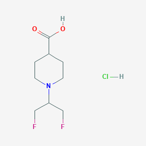 1-(1,3-Difluoropropan-2-yl)piperidine-4-carboxylic acid hydrochloride